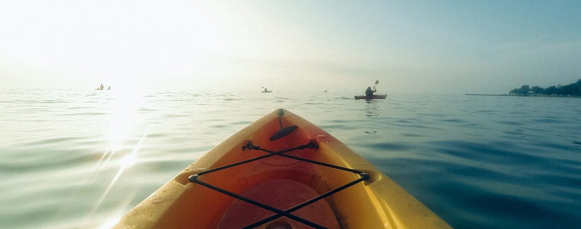 Kayak in the ocean